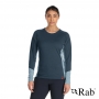 英國RAB Syncrino Base LS Tee 羊毛混紡長袖排汗衣 女款 獵戶藍