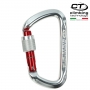 義大利 Climbing Technology D型鋁合金有鎖鉤環 2C47600XTN 紅色