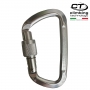 義大利 Climbing Technology D型鋁合金有鎖鉤環 2C47600XTB 原色