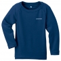 Mont-bell ZEO-LINE M.W. Round Neck Shirt兒童中厚長袖圓領保暖內搭衣 海軍藍135/150