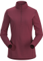 Arc’teryx Phase AR Zip 女款 保暖內層長袖套頭衫 淡印茄紫