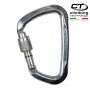 義大利 Climbing Technology D型鋁合金有鎖鉤環 2C45500XTB 原色