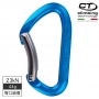 義大利 Climbing Technology D型鋁合金彎口鉤環 SALTO B 2C28700W2I 電光藍