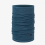BUFF 舒適素面Lightweight Merino Wool Tubular美麗諾羊毛頭巾-深海藍紋 BF117819-75