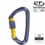 義大利 Climbing Technology D型鋁合金有鎖鉤環 2C45800SHC 丈青