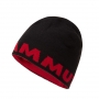 Mammut長毛象 Logo Beanie 正反兩用LOGO保暖羊毛帽  黑