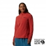 Mountain Hardwear Polartec® Microfleece 1/4 Zip 刷毛半拉鍊長袖排汗衣 女 馬蹄紅
