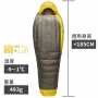 Sea to Summit Spark -1極輕暖鵝絨睡袋 男款R 灰金(4~-1℃,493g) #050103