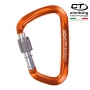 義大利 Climbing Technology D型鋁合金有鎖鉤環 2C45500WBG 橘